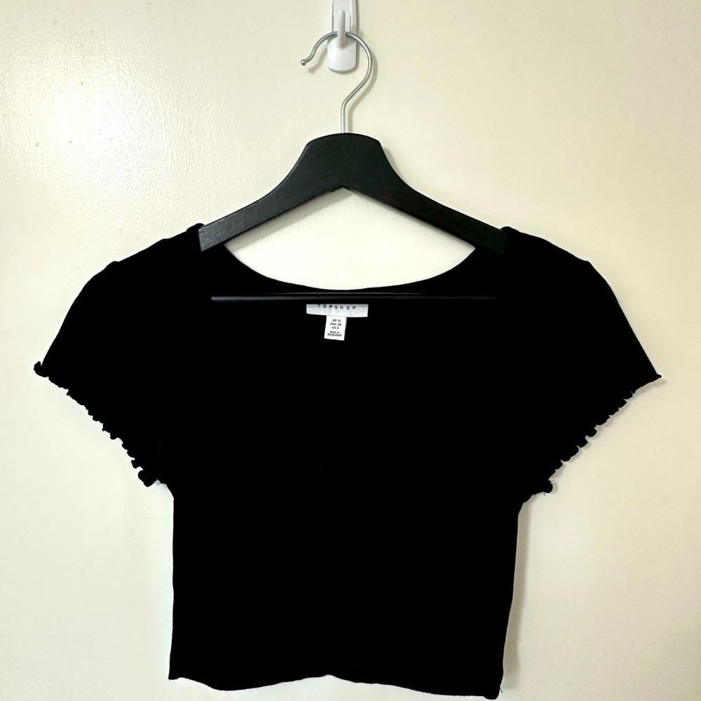 Black Top Shop Cropped Shirt
